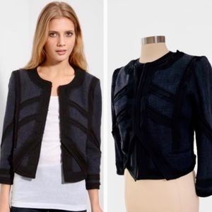 Elizabeth and James Dylan Tweed Cropped Blazer Sz 4